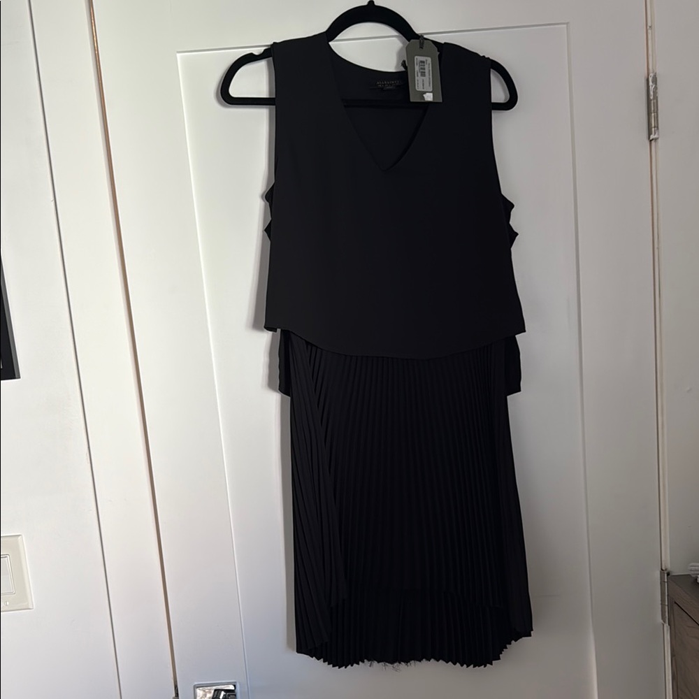 NWT All Saints Taya Dress Black, Size 2